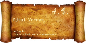 Ajtai Verner névjegykártya